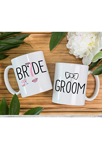 PEKSHOP Bride - Groom 2li Kupa Takımı