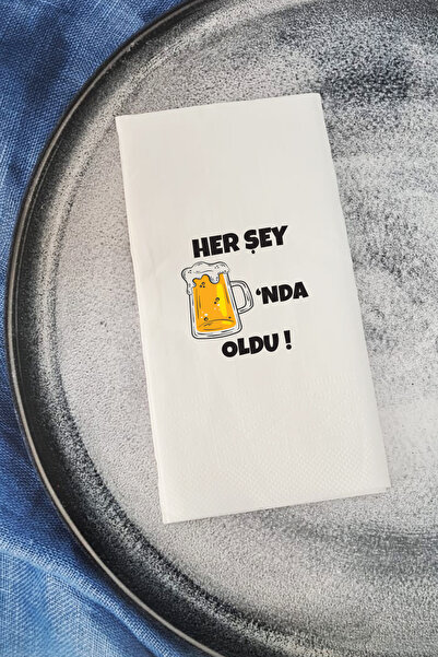 PEKSHOP Sunum Peçetesi Her Şey BİRAnda Oldu Konuşan Kağıt Peçete