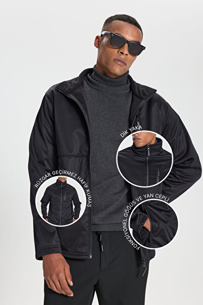 AC&Co / Altınyıldız Classics Men's Black Comfort Fit Coat - Warm, Comfortable...