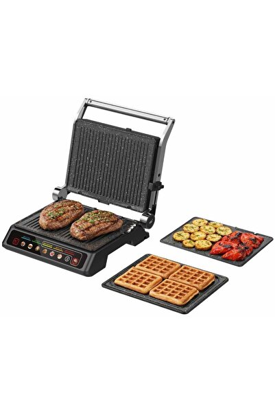 STARCREST Ηλεκτρική ψησταριά 3 σε 1 SGR-3023CD, 2000 W, 3 τύποι αποσπώμενων π...