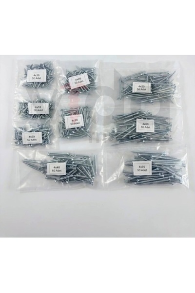 Std Ağaç Ve Sunta Vidası Seti – 450 Vida