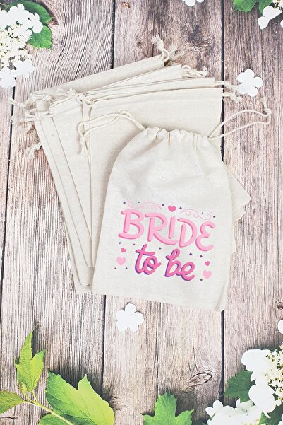 PEKSHOP "Bride to Be" Gelin - Nedime Hediye Kesesi - 10 Adet