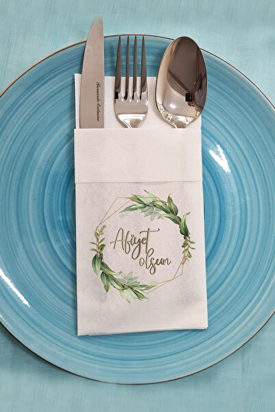 PEKSHOP منديل عرض تقديمي مكتوب مصنوع من القماش المورق باللون الذهبي السعيد