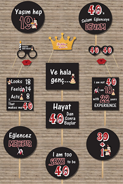 PEKSHOP 40 Yaş Doğum Günü Konuşma Balonları, Betty Boop Konsept