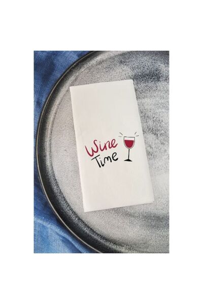PEKSHOP Wine Time Written Presentation Napkin