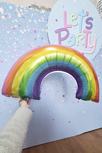 PEKSHOP بالون فويل ملون على شكل قوس قزح، بالون تحت عنوان قوس قزح