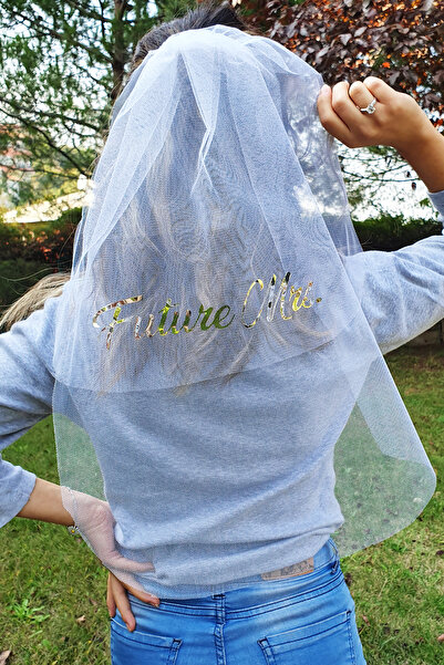 PEKSHOP طرحة زفاف لحفلة توديع العزوبية، مكتوبة بورقة فضية