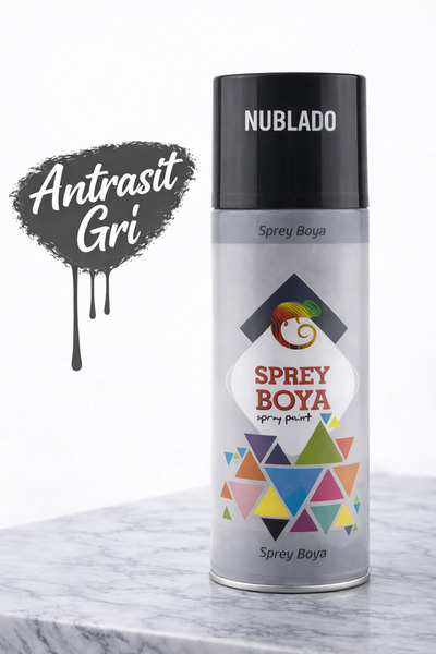 NUBLADO 400 ml Antrasit Gri Metal Ahşap Beton Yüzeylere Uygun Sprey Boya Hobi...