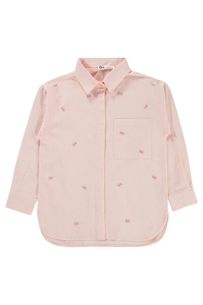 Civil Girls Πολύχρωμο πουκάμισο με κέντημα λουλουδιών για 6-9 ετών - Πούδρα