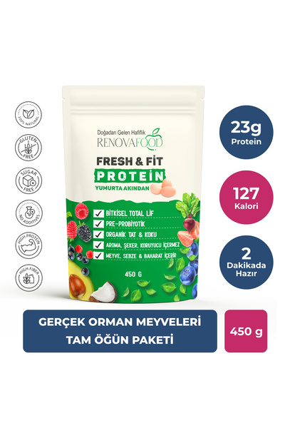 Renovafood Fresh Fit Protein Orman Meyveli Kolajen & Pre-Probiyotik Öğün Pake...