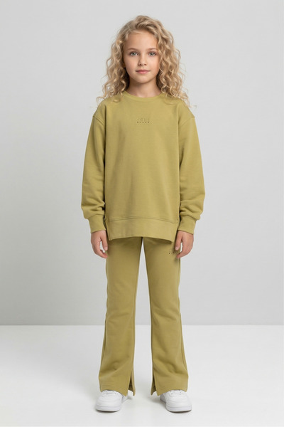 Black One Σετ αθλητική φόρμα για κορίτσια από βαμβάκι – Λεπτομέρεια εκτύπωσης...