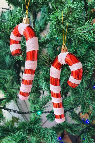 PEKSHOP Καραμέλα Μπαστούνι Μεγάλο Μέγεθος, Στολίδι Πρωτοχρονιάτικο Δέντρο 15c...