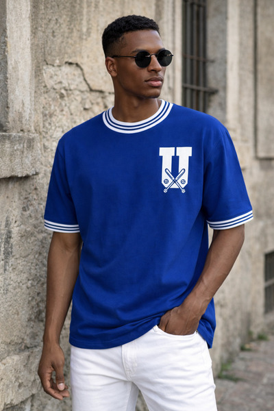 İLKCET MODA Tricou unisex supradimensionat cu broderie Usa