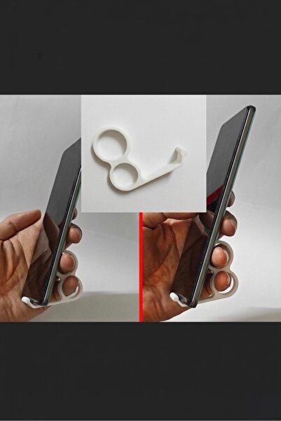 HD1001 3 Adet Telefon Tutucu Parmaklık Model Stand Halkalı El Standı Aparat