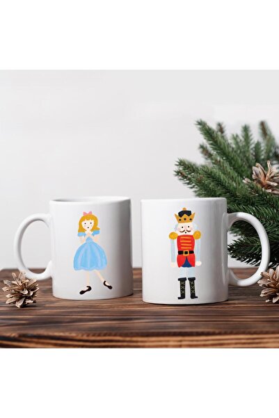 PEKSHOP Nutcracker and Alice New Year's Couple Cup 2 Pieces New Year's Gift Mug