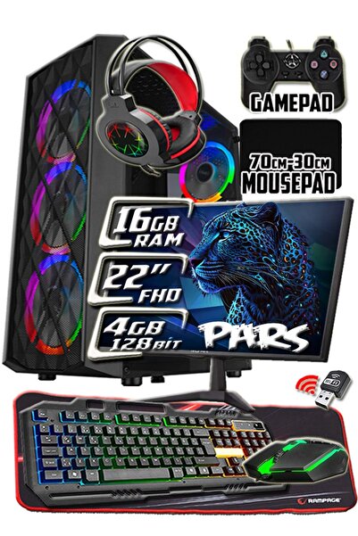 WARBOX PARS Xeon X5650 24gb Ram 256gbssd 250gbhdd R7 240-4gb E.kartı 22" Moni...