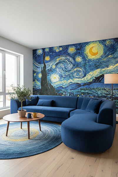 dreamwall Van Gogh Yıldızlı Gece Tarzı Duvar Kağıdı