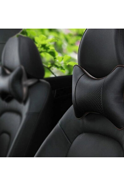 OEM Set 2 buc Perna tetiera auto, pentru sustinere gat din piele, 24cm x 14 c...