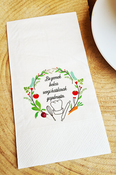 PEKSHOP Presentation Napkin - This Meal Contains Lots of Love Presentation Na...
