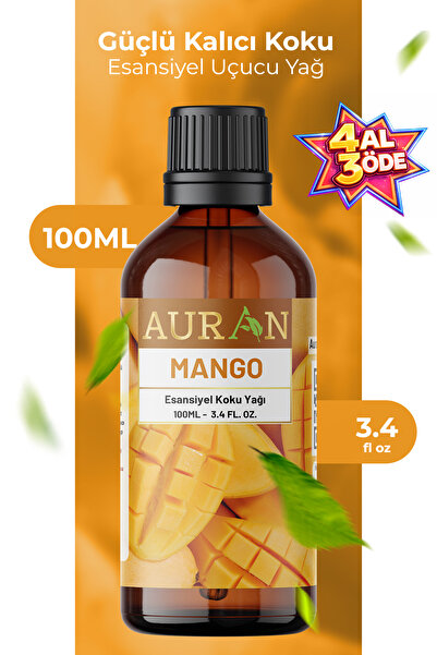 AURAN Mango Saf Esansiyel Uçucu Yağ Buhurdanlık Yağ Difüzör Esansı Aromaterap...