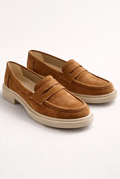 Noliva Γυναικεία Tan Suede Loafer Casual Flat Sole Ανδρικά Παπούτσια