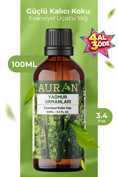 AURAN Yağmur Ormanları Saf Esansiyel Uçucu Yağ Buhurdanlık Yağı Difüzör Esans...