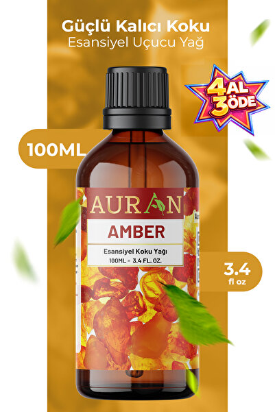 AURAN Amber Esansiyel Uçucu Koku Yağı Difüzör Esansı Buhurdanlık Yağı Aromate...