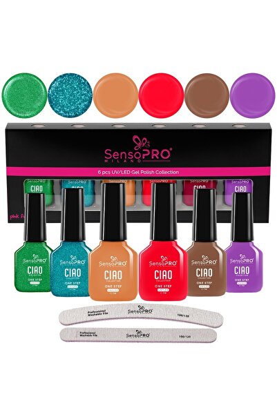 SensoPRO Milano Σετ 6 ημιμόνιμων βερνικιών νυχιών CIAO One Step 7ml SensoPRO ...