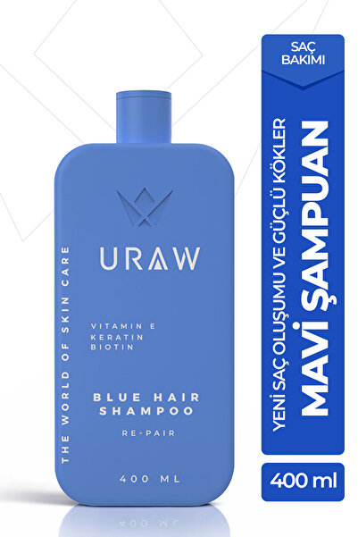 Uraw Mavi Şampuan | Güçlü Kökler & Oluşumu İçin Bakım Şampuanı 400 ml