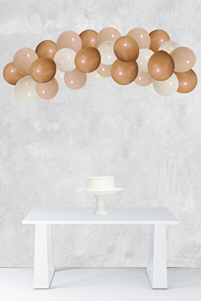 PEKSHOP Retro Renkler Balon Zinciri Ten Rengi Deniz Kumu Karamel Kahve Balon ...
