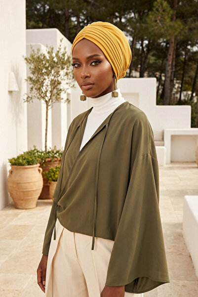 Aisha's Design Pileli Penye Bone,B-13,Hardal