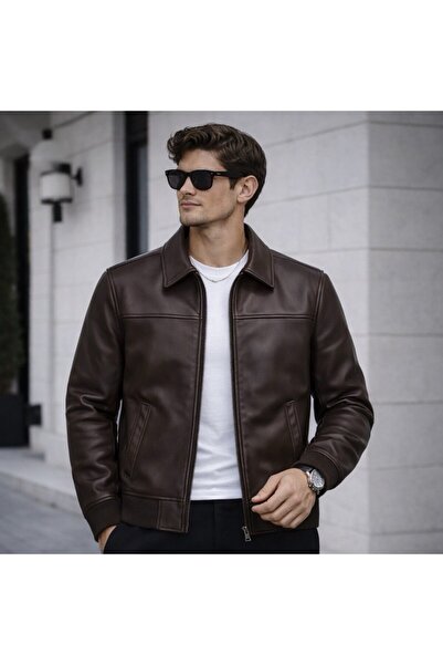 BASEL.CO Old Money Collared Leather Jacket