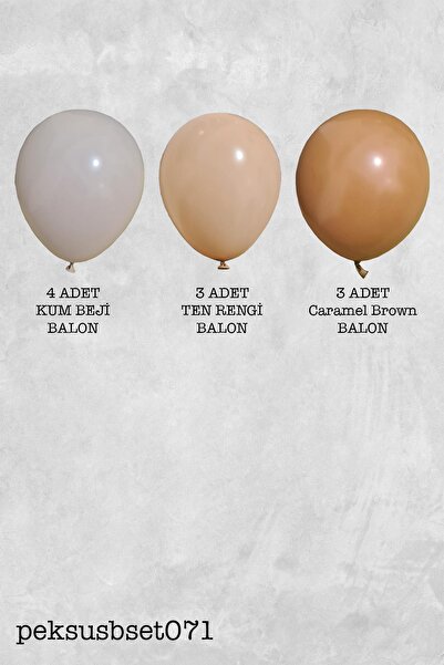 PEKSHOP Retro Renkler Balon Demeti 10lu