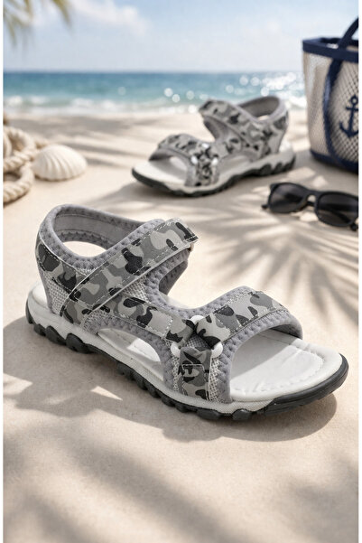 ORELİON Αθλητικά σανδάλια για αγόρια με μονό Velcro, ελαφριά ορθοπεδική αντιο...