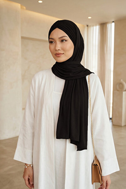 Aisha's Design شال عملي من القطن الممشط، CPS-44، أسود