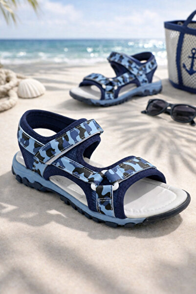 ORELİON Αθλητικά σανδάλια για αγόρια με μονό Velcro, ελαφριά ορθοπεδική αντιο...