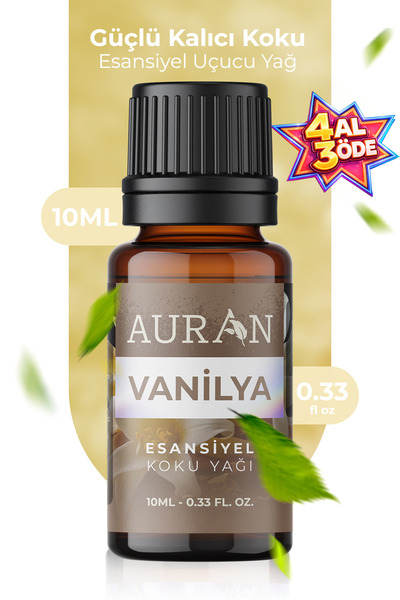 AURAN Vanilya Esansiyel Uçucu Koku Yağı Difüzör Esansı Buhurdanlık Yağı Aroma...