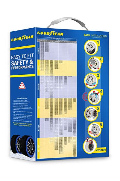 Goodyear Kar Çorabı, A+ Kalite Yüksek Performanslı Kar Zinciri