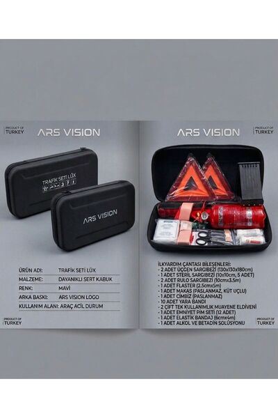 ARSVİSİON AUTO ACCESSORIES Trafik Seti Yönetmeliğe Uygun 1. Sınıf Eva set