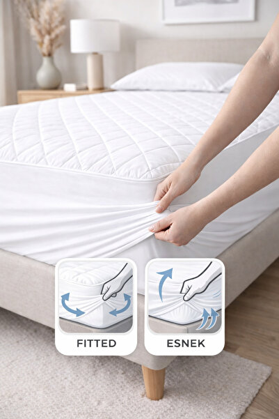 Formeya Adelya Classic Kapitone Fitted Full Kenar Su Sıvı Geçirmez Alez Yatak Koruyucu Tek Çift Battal
