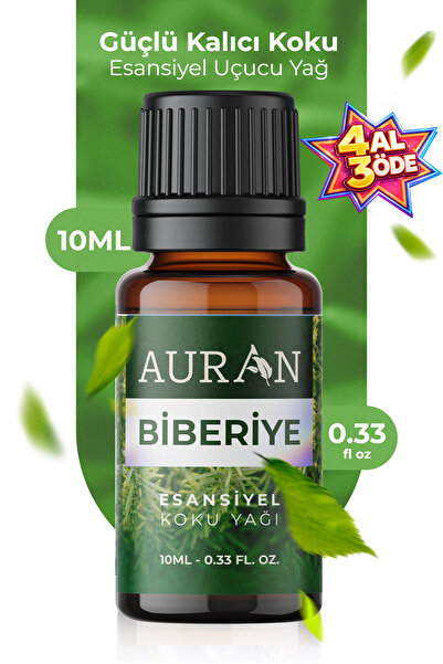 AURAN Biberiye Esansiyel Uçucu Koku Yağı Difüzör Esansı Buhurdanlık Yağı Arom...