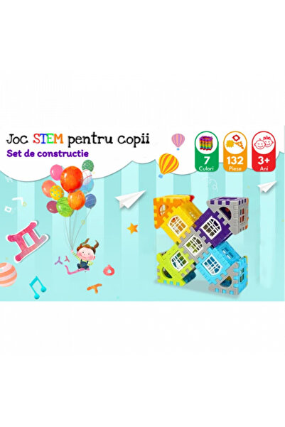 RCO Joc de construcție STEM cu piese de conectare 132 de piese
