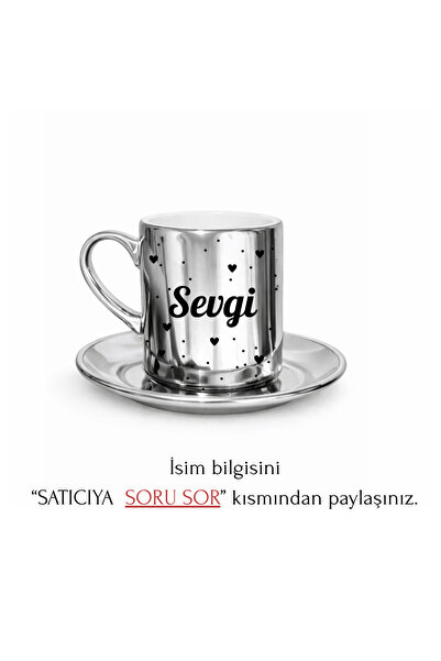 MyWorldorganization Kişiye özel siyah kalp ve isim detaylı baskılı gmüş renk ...
