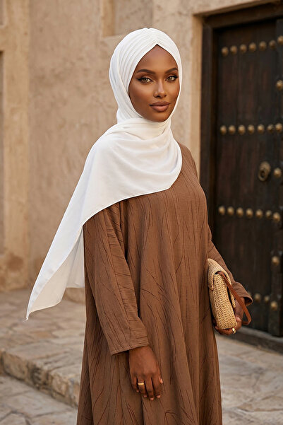 Aisha's Design Πρακτικό χτενισμένο βαμβακερό σάλι, CPS-44, Κρεμ