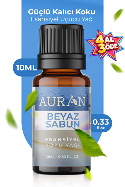 AURAN Beyaz Sabun Esansiyel Uçucu Koku Yağı Difüzör Esansı Buhurdanlık Yağı A...