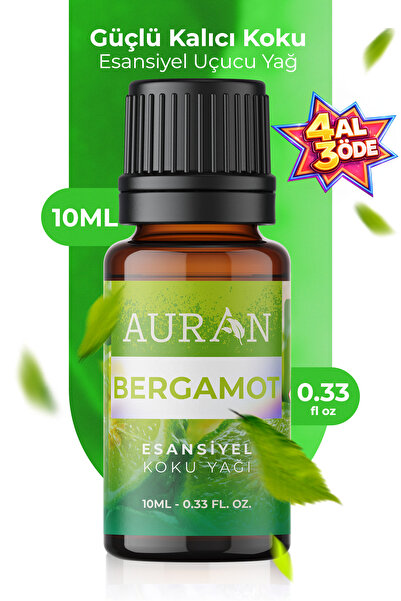 AURAN Bergamot Esansiyel Uçucu Koku Yağı Difüzör Esansı Buhurdanlık Yağı Arom...
