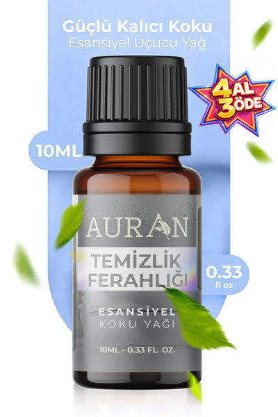 AURAN Temizlik Ferahlığı Esansiyel Uçucu Koku Yağı Difüzör Esansı Buhurdanlık...