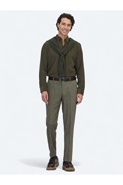 Kip Haki тъкани панталони от вълна за ежедневно носене