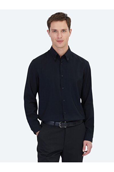 Kip Чорна сорочка прямого крою з тканого матеріалу