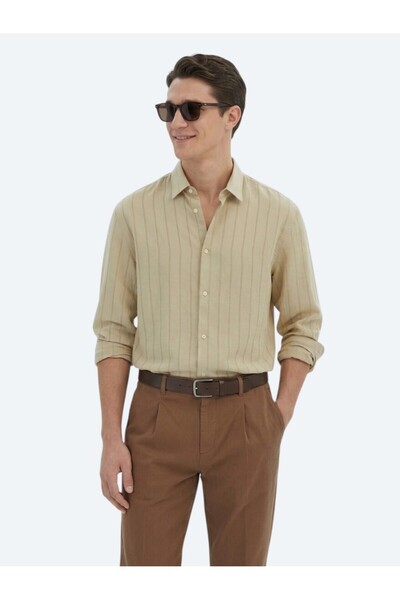 Kip Лимонний Oversize Fit Тканий Повсякденний Сорочка